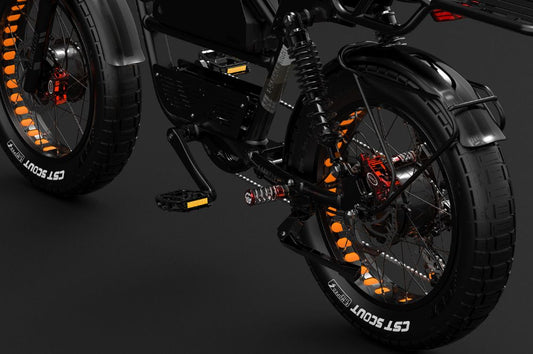 Vélo tout-terrain Lankeleisi X-Black Knight avec double batterie Samsung 48V 20Ah + 25Ah, moteur double 2000W et pneus larges 20*4.0"