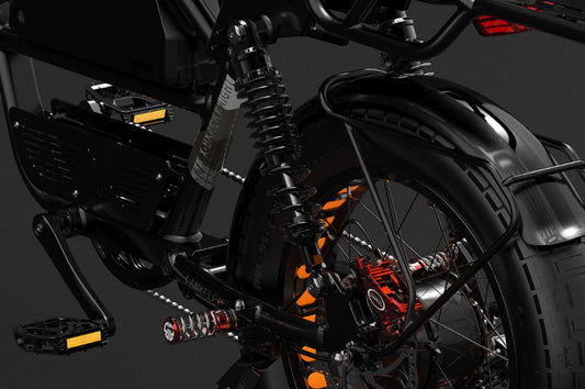 LANKELEISI X-Black Knight Vélo électrique tout terrain 48V 20Ah+25Ah double batterie Samsung, 2000W double moteur, suspension arrière