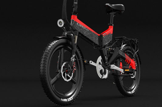 Vélo Électrique Urbain Pliable LANKELEISI G650 avec Suspension Avant