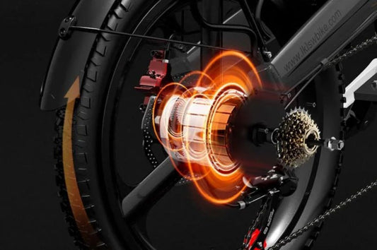 Vélo Électrique Urbain Pliant LANKELEISI G660, Moteur Arrière 500W en Crête