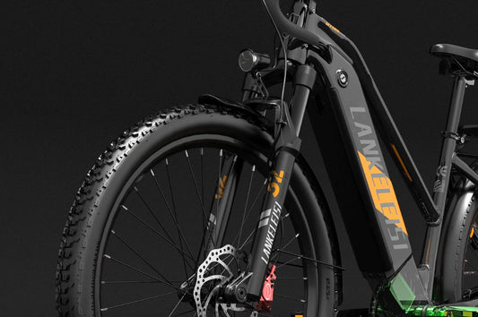 LANKELEISI MX600PRO Vélo Électrique Urbain pour la Commuting avec Suspension Avant