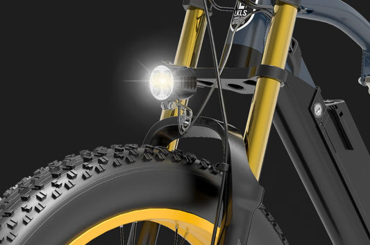 Vélo Électrique de Montagne LANKELEISI RV700 avec Phare Avant LED 48V