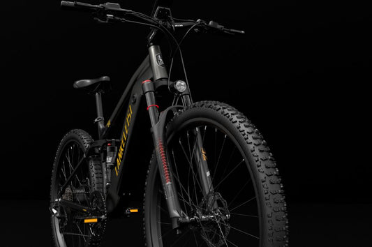 Vélo électrique de ville LANKELEISI RX600PRO équipé d'une suspension hydraulique à ressort