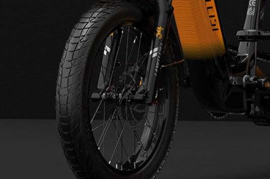 Pneus larges 20*3.0" du Vélo Électrique de Livraison LANKELEISI Wombat-1