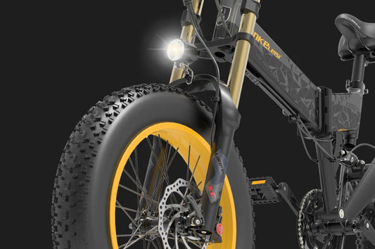 LANKELEISI X3000plus-up Vélo Électrique Tout Terrain avec Feu Avant LED 48V, Sécurité Nocturne