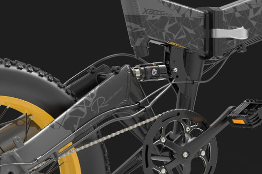 LANKELEISI X3000plus-up Vélo Électrique Tout Terrain avec Suspension arrière 650 lbs