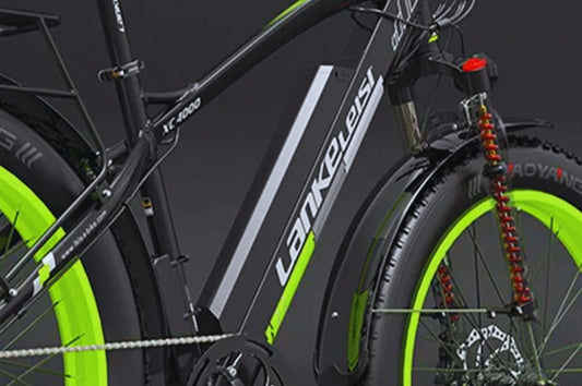 Vélo Électrique Tout-Terrain LANKELEISI XC4000 Équipé d'une Suspension Avant