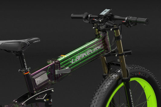 Vélo électrique pliant tout-terrain LANKELEISI XT750PLUS équipé d’une batterie 48V 17,5Ah