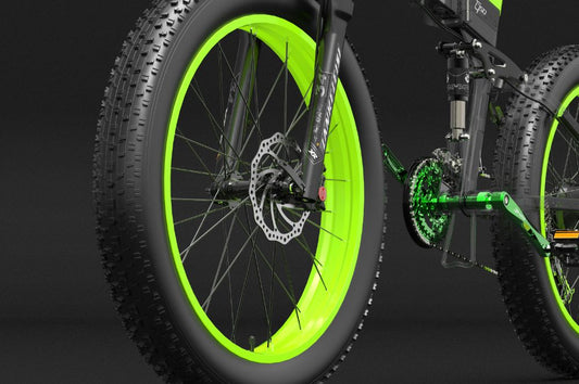 Vélo électrique pliant tout-terrain LANKELEISI XT750PLUS équipé de pneus larges 26×4,0 pouces