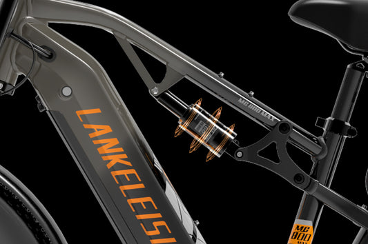 LANKELEISI MG800MAX vélo électrique de montagne avec suspension arrière à ressort de 650lb