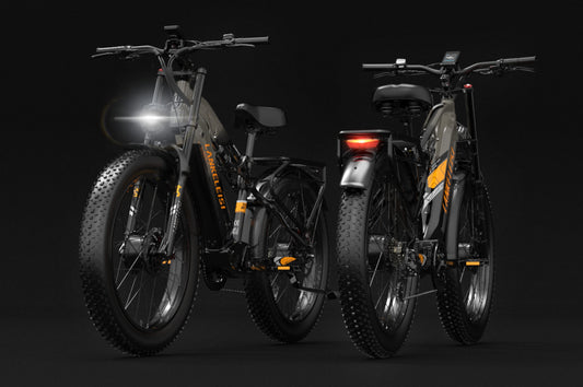 LANKELEISI MG800MAX vélo électrique de montagne avec feu avant 4.5" + feu arrière