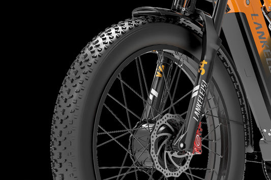 LANKELEISI MG800MAX vélo électrique de montagne avec 26*4.0" pneus larges