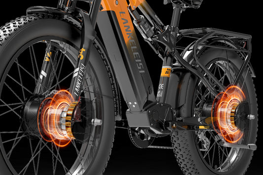 LANKELEISI MG800MAX Vélo électrique de montagne, 1000W*2 Moteur double