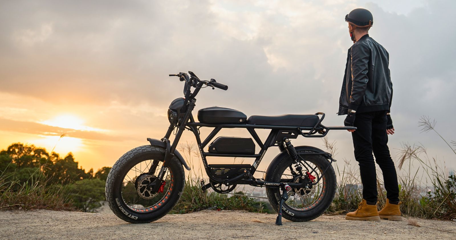 Vélo électrique tout-terrain Lankeleisi X-Black Knight 2000W à double moteur avec batterie Samsung 2160Wh