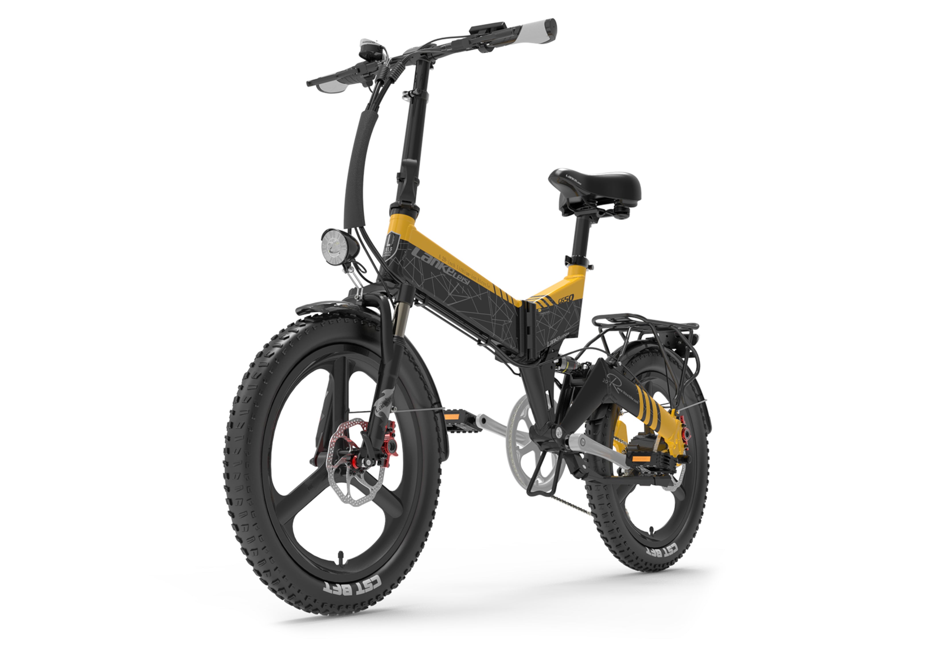 Lankeleisi G650 500W vélo électrique pliant - jaune
