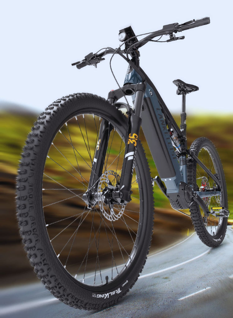 LANKELEISI GT800 Vélo Électrique de Montagne à Suspension Totale