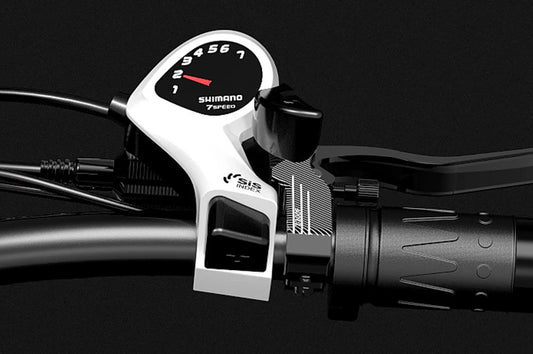 LANKELEISI MG740PLUS Vélo électrique de montagne avec dérailleur arrière Shimano à 7 vitesses
