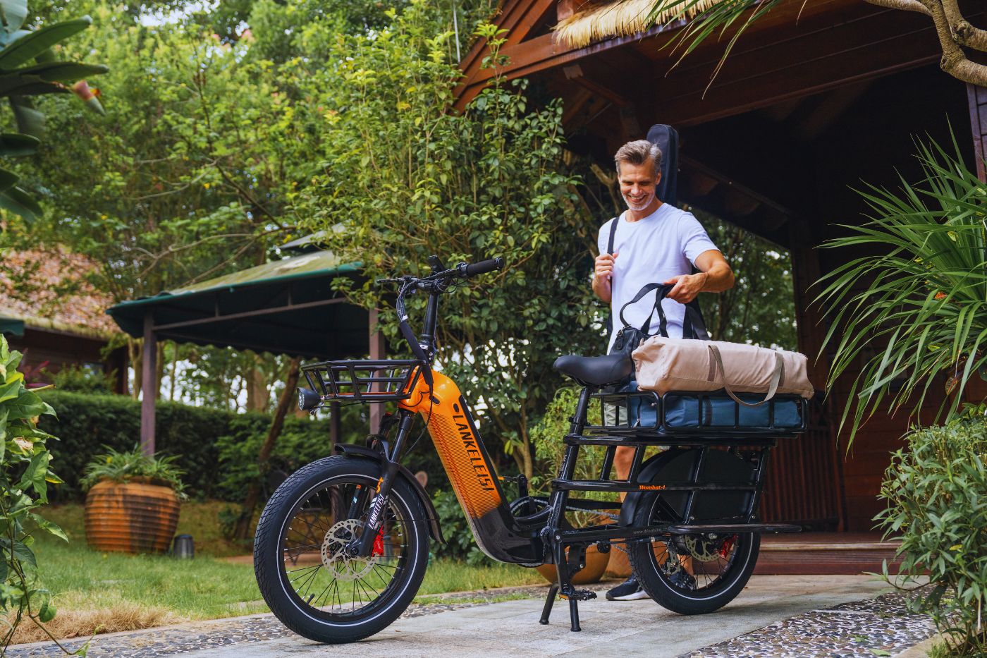 Vélo Électrique de Livraison LANKELEISI Wombat-1 avec Capacité de Charge de 200KG