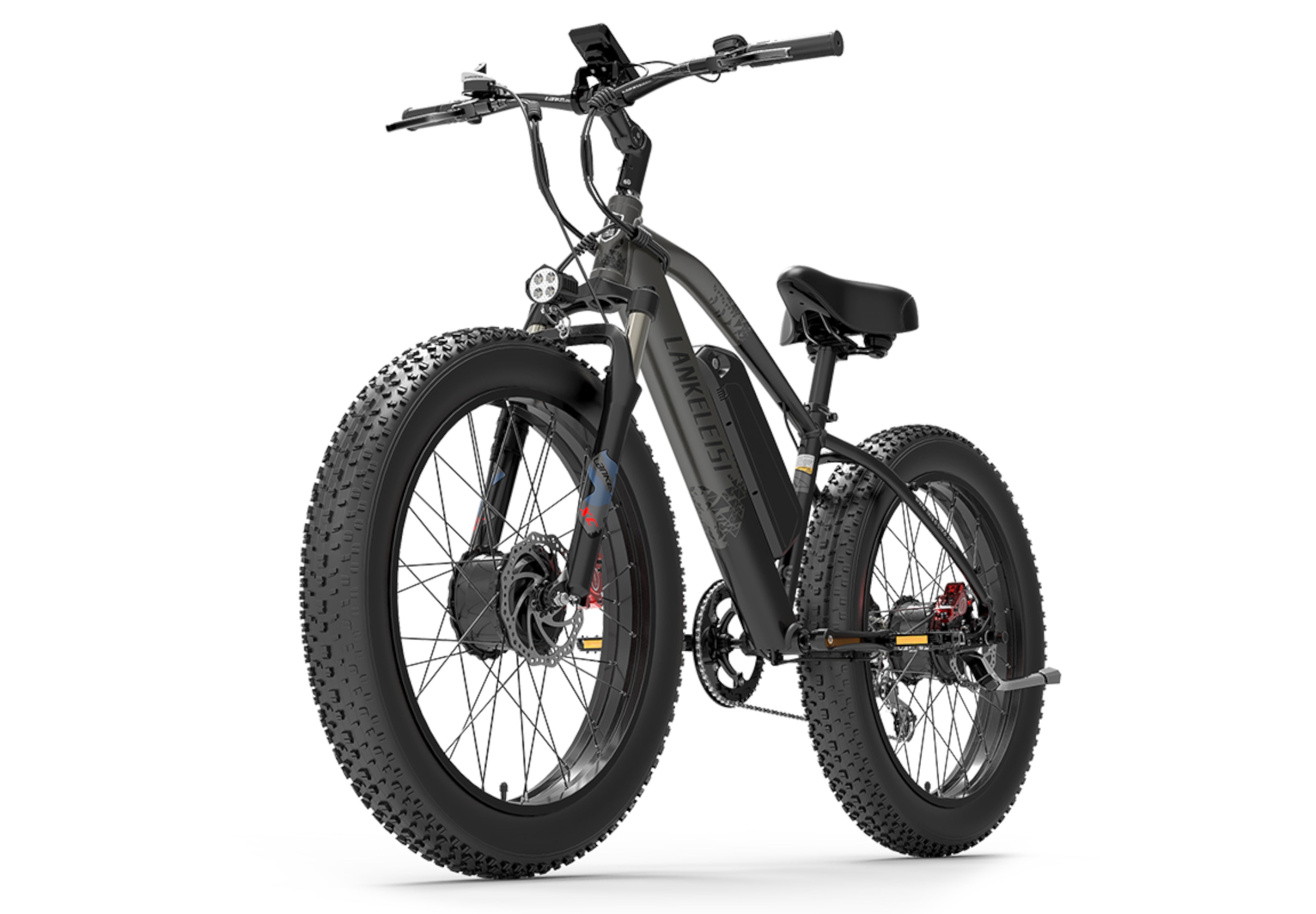 LANKELEISI MG740PLUS VTT électrique avec pneus 26x4.0 pouces - Gris