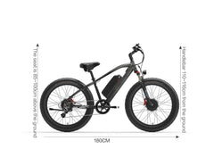 LANKELEISI MG740PLUS Vélo électrique 2000W avec deux batteries 48V 20Ah - Gris