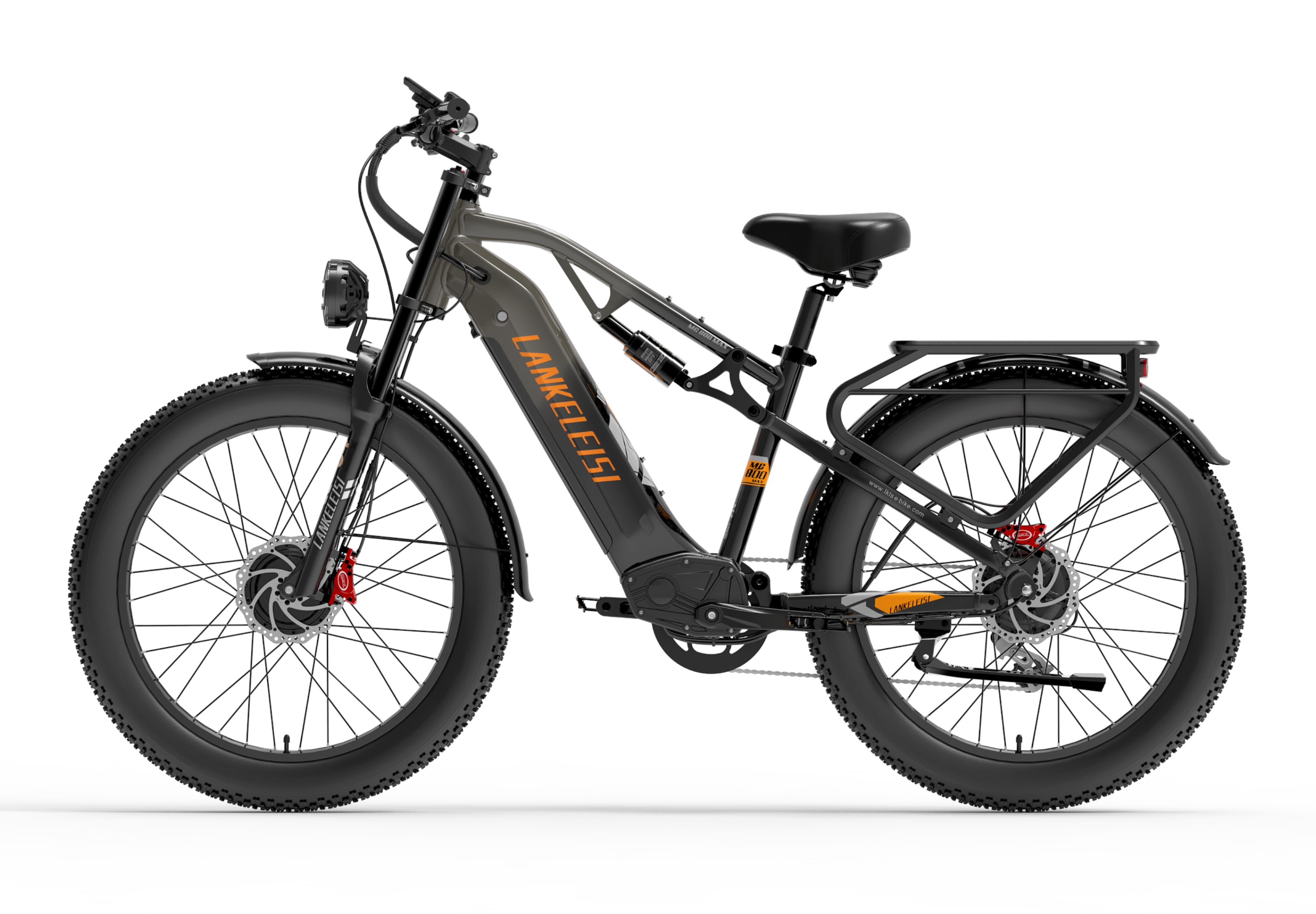 Lankeleisi MG800MAX VTT électrique pneus larges 26×4.0 et batterie 48V 20Ah Samsung gris