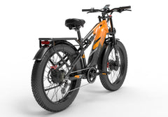 Lankeleisi MG800MAX vélo électrique double suspension pour chemins difficiles orange