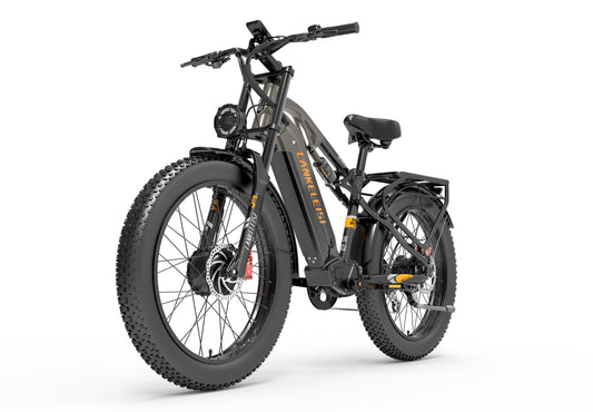 Lankeleisi MG800MAX vélo électrique pneus fat 26 pouces pour le tout-terrain gris
