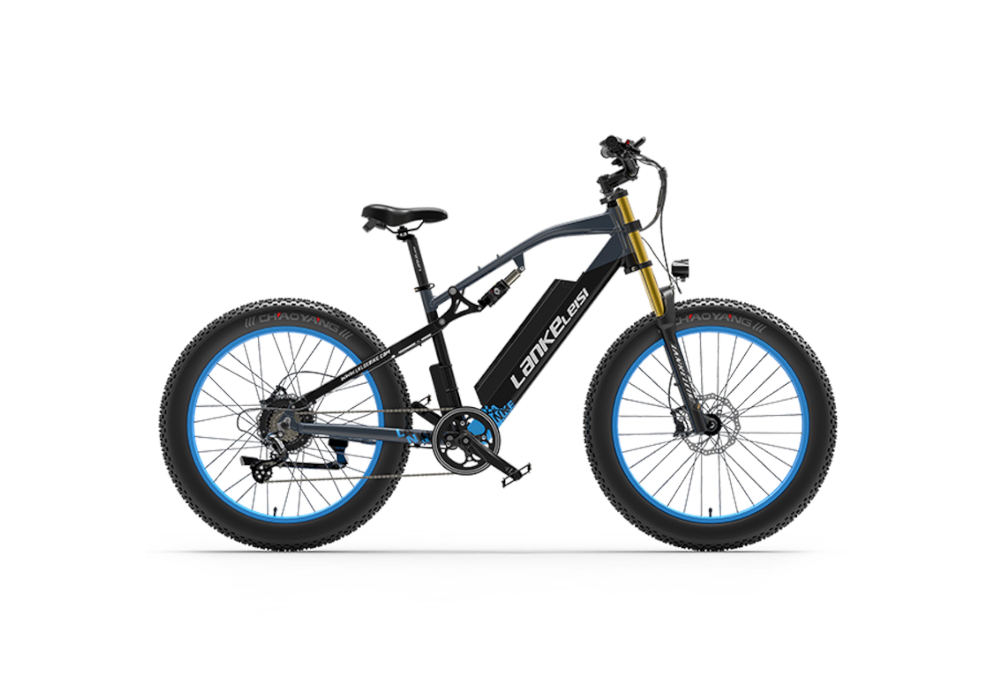 Lankeleisi RV700 VTT électrique pneus larges 26 pouces bleu