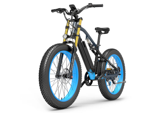 Lankeleisi RV700 vélo électrique idéal pour le tout-terrain bleu