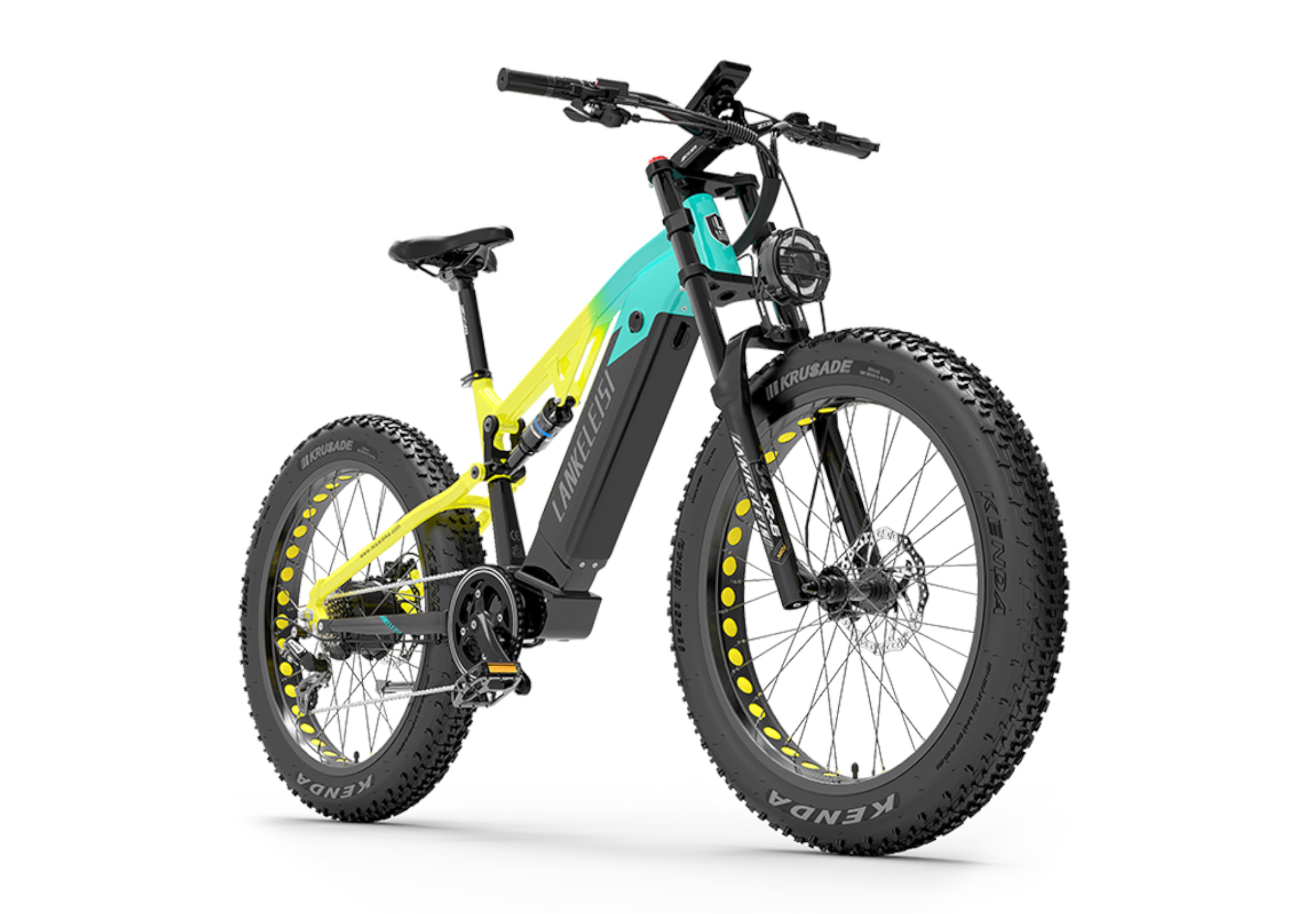 Lankeleisi RV800PLUS VTT électrique tout-suspendu avec batterie Samsung 48V 20Ah jaune