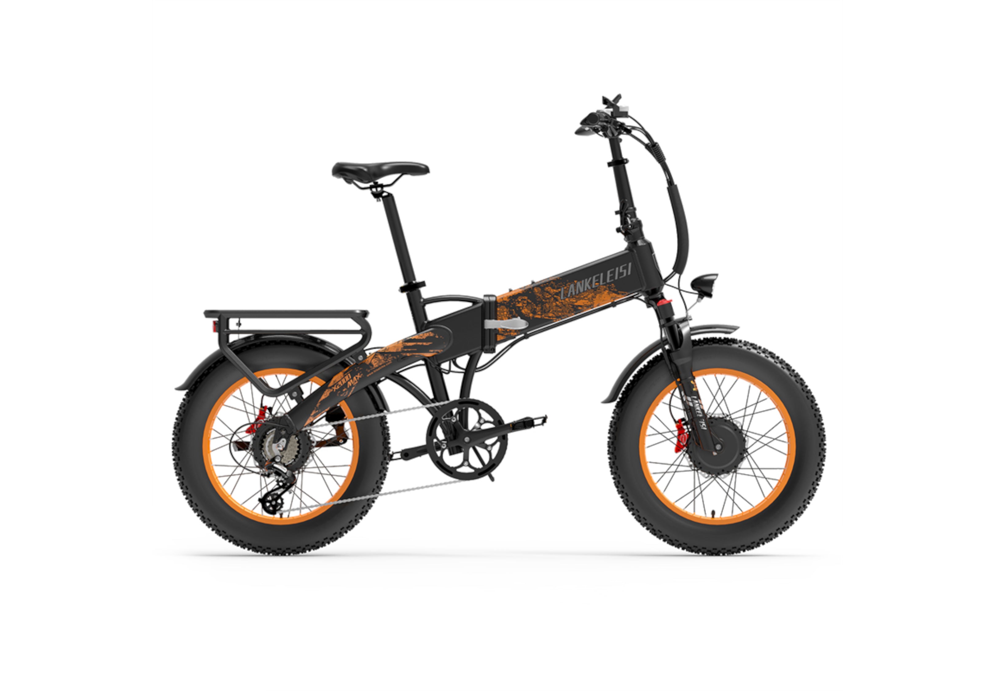 Lankeleisi X2000MAX vélo électrique pliable 2000W double moteur orange