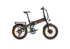 Lankeleisi X2000MAX vélo électrique pliable 2000W double moteur orange