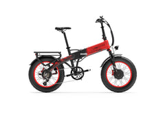 Lankeleisi X2000MAX vélo électrique pliable 2000W double moteur rouge