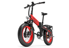 Lankeleisi X2000MAX fat bike électrique pneus larges et cadre pliable rouge