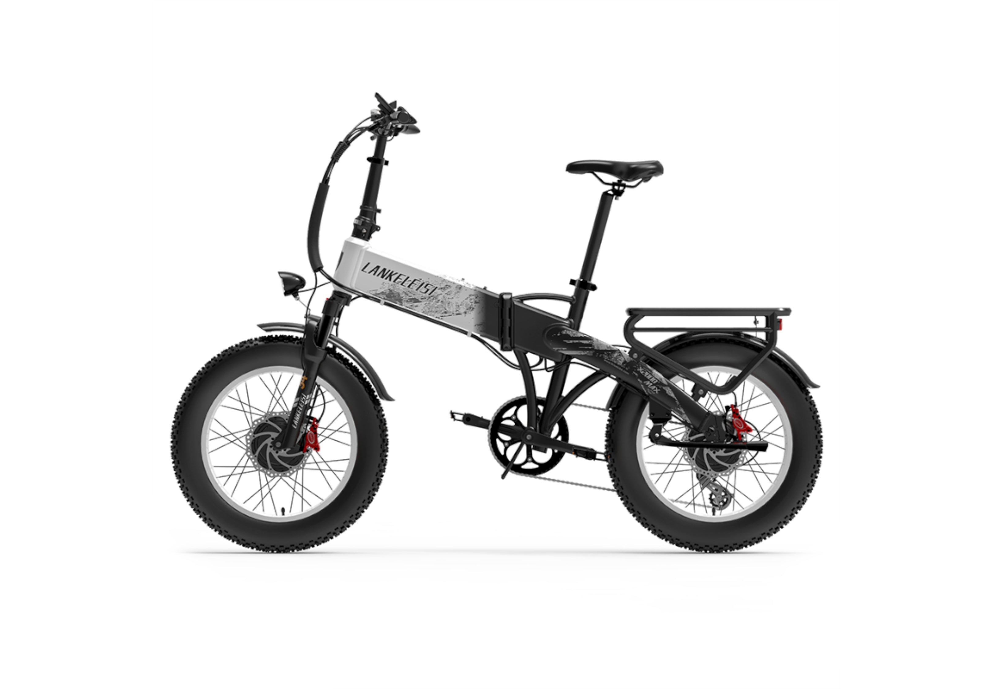 Lankeleisi X2000MAX vélo électrique pneus larges pour plus de confort blanc