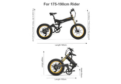 Lankeleisi X3000PlusUP ebikes dimensions