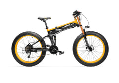 Lankeleisi XT750PLUS vélo électrique 1000W pliable avec suspension complète jaune