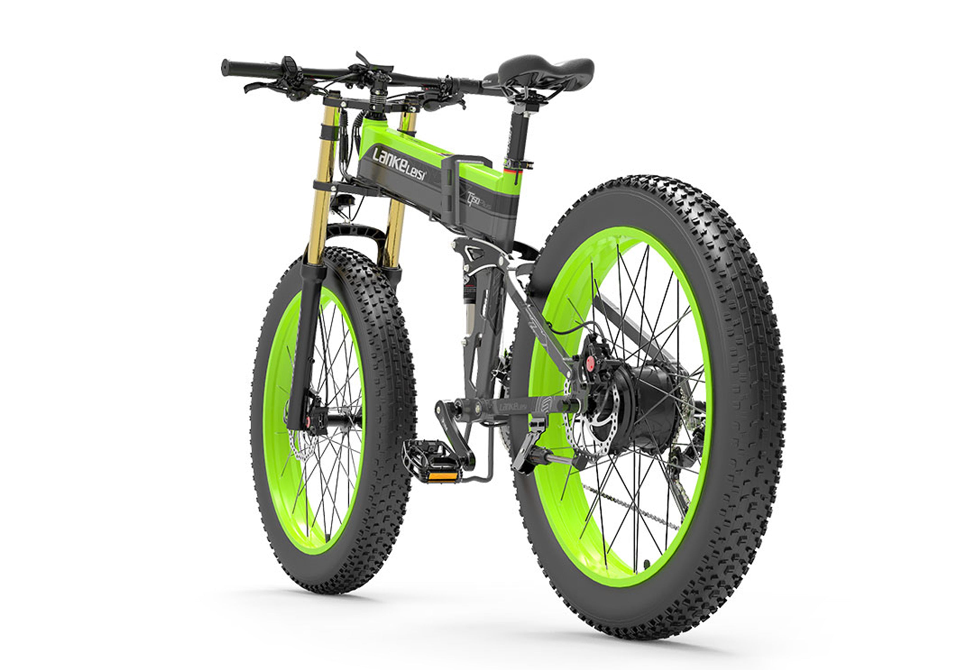 Lankeleisi XT750PLUS vélo électrique pliant puissant idéal pour le tout-terrain vert