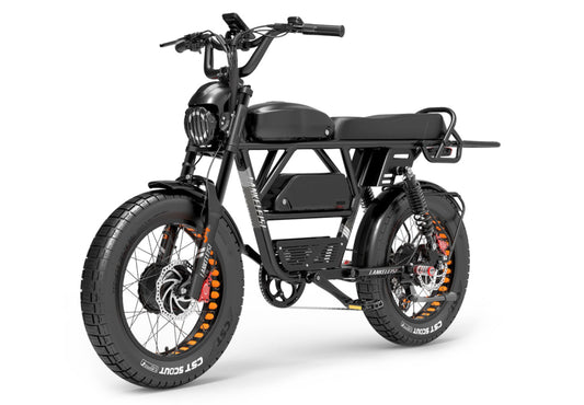 Lankeleisi X-Black Knight vélo électrique style moto pour le tout-terrain