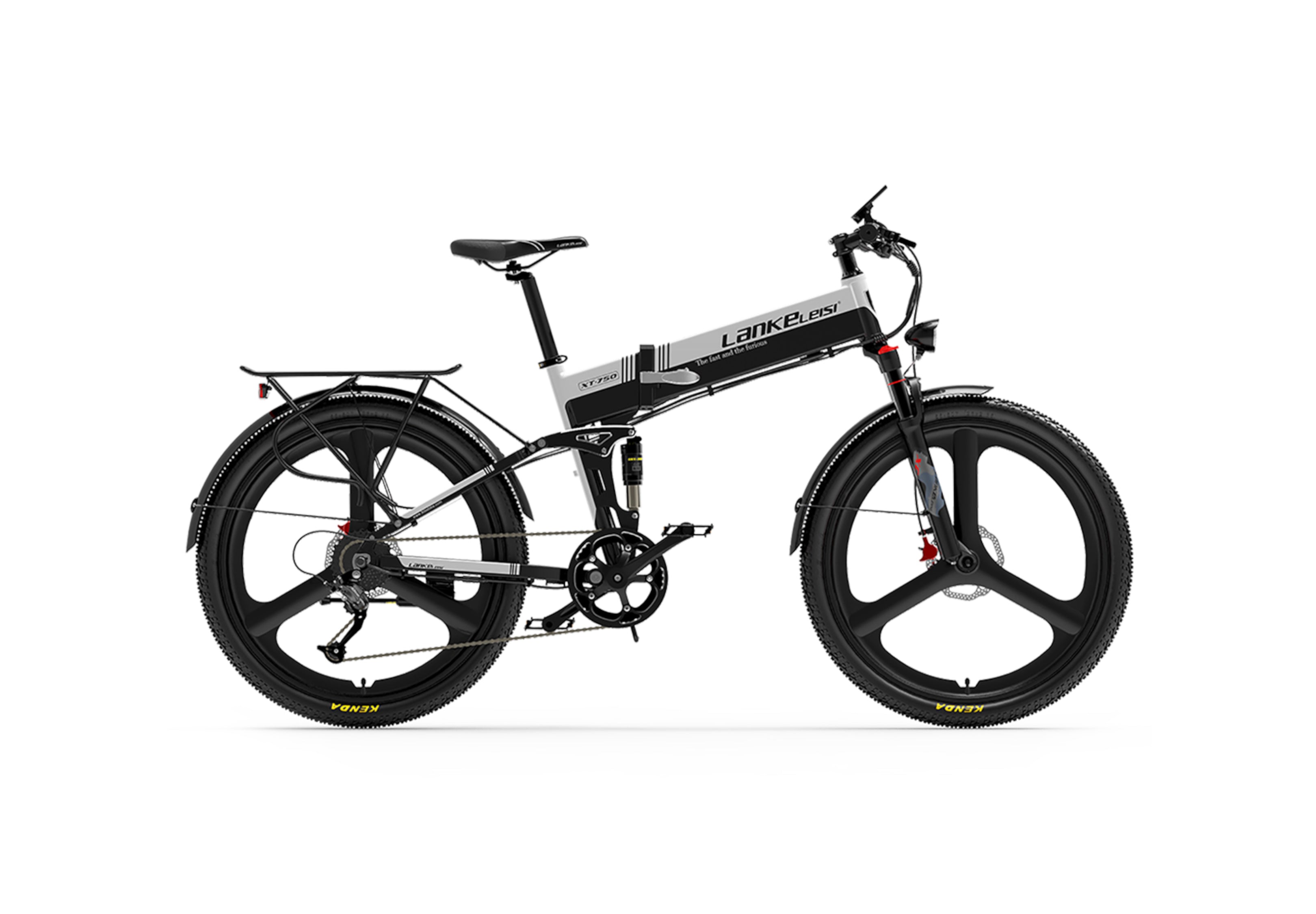 Lankeleisi XT750Sports vélo électrique pliable tout-suspendu blanc