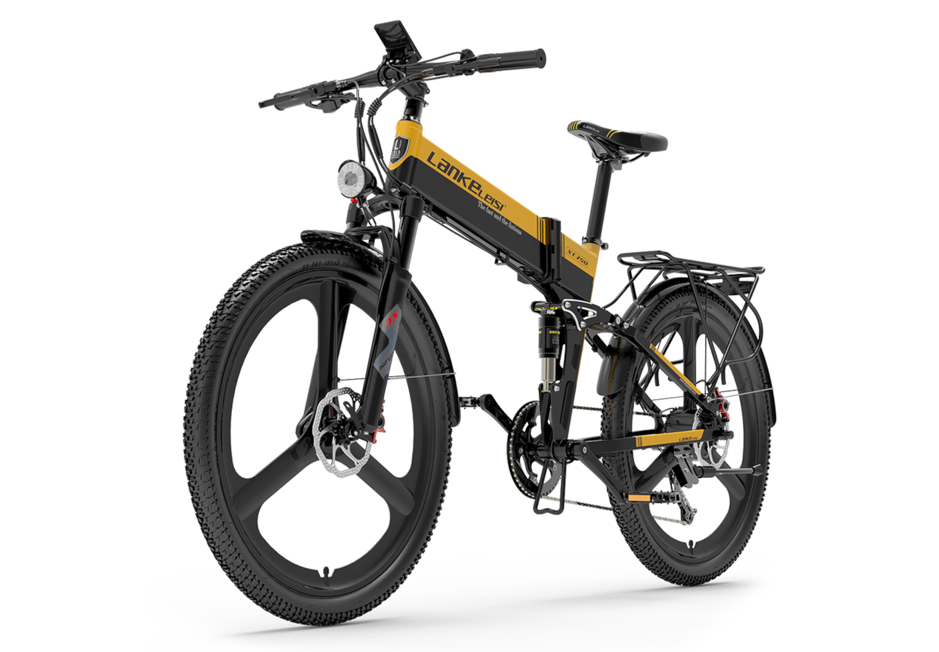 Lankeleisi XT750Sports vélo électrique compact idéal pour la mobilité urbaine jaune