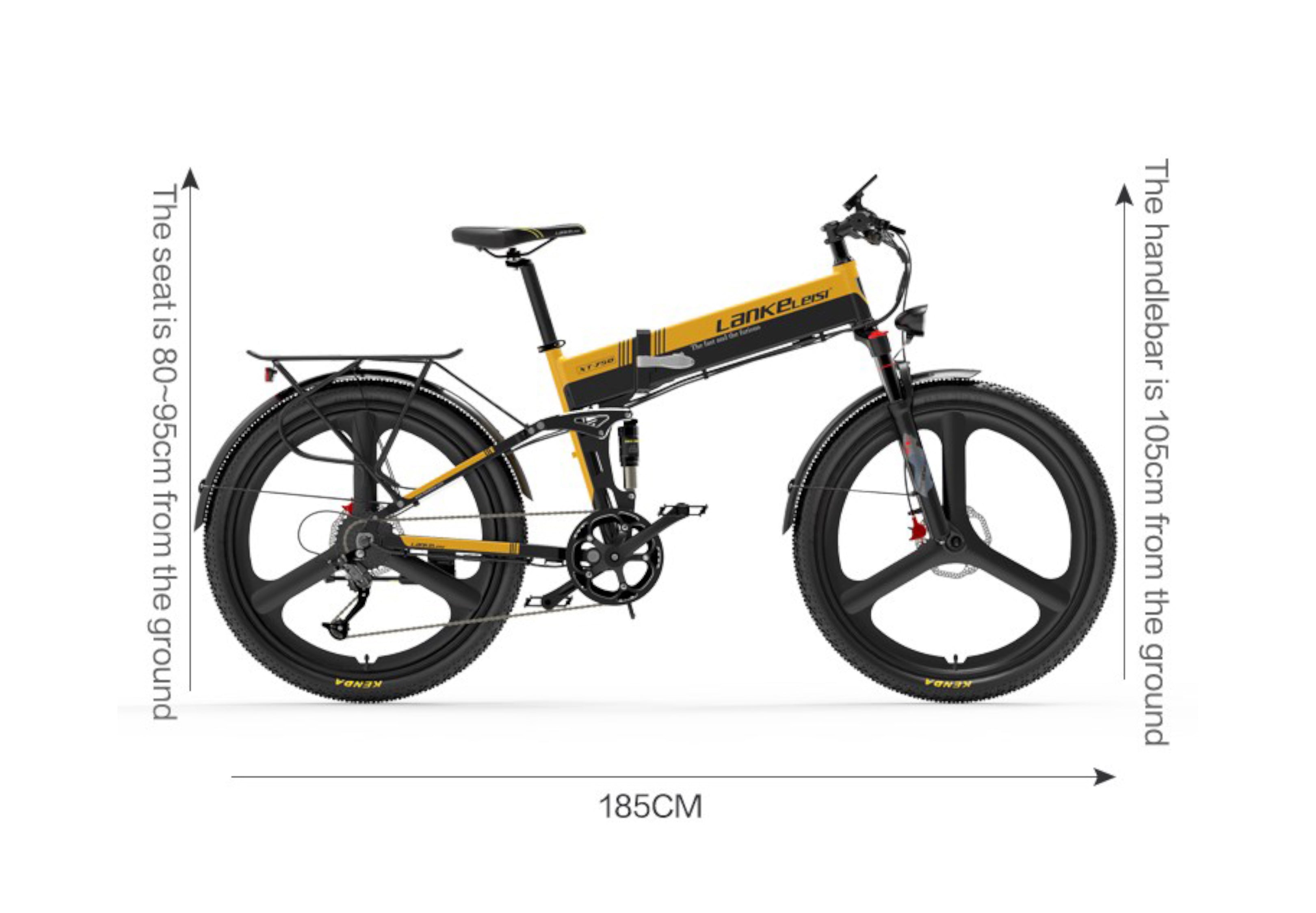 Taille du vélo électrique Lankeleisi XT750Sports